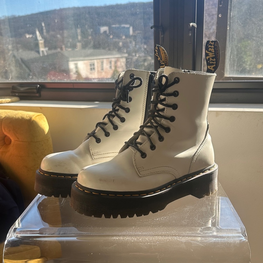 Dr. Martens White Jadon Combat Boots